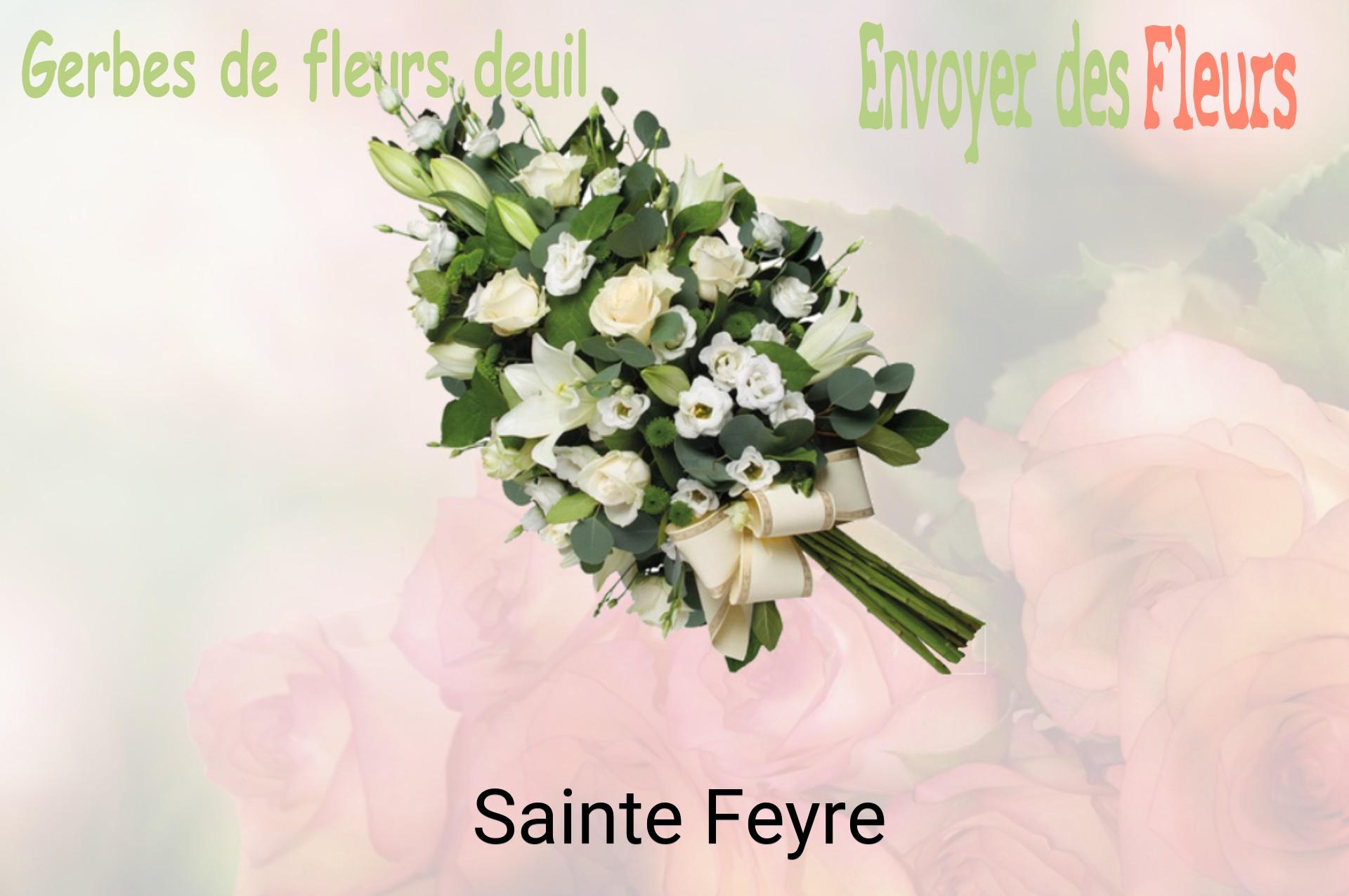 Gerbe de fleurs de deuil livrée à Sainte-Feyre